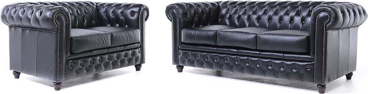The Original Chesterfield - Brighton - 2- en 3-zitsbank - Zetel Salon - Zwart