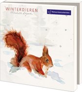 Kerstkaartenmapje met env, vierkant: Winterdieren, Michelle Dujardin