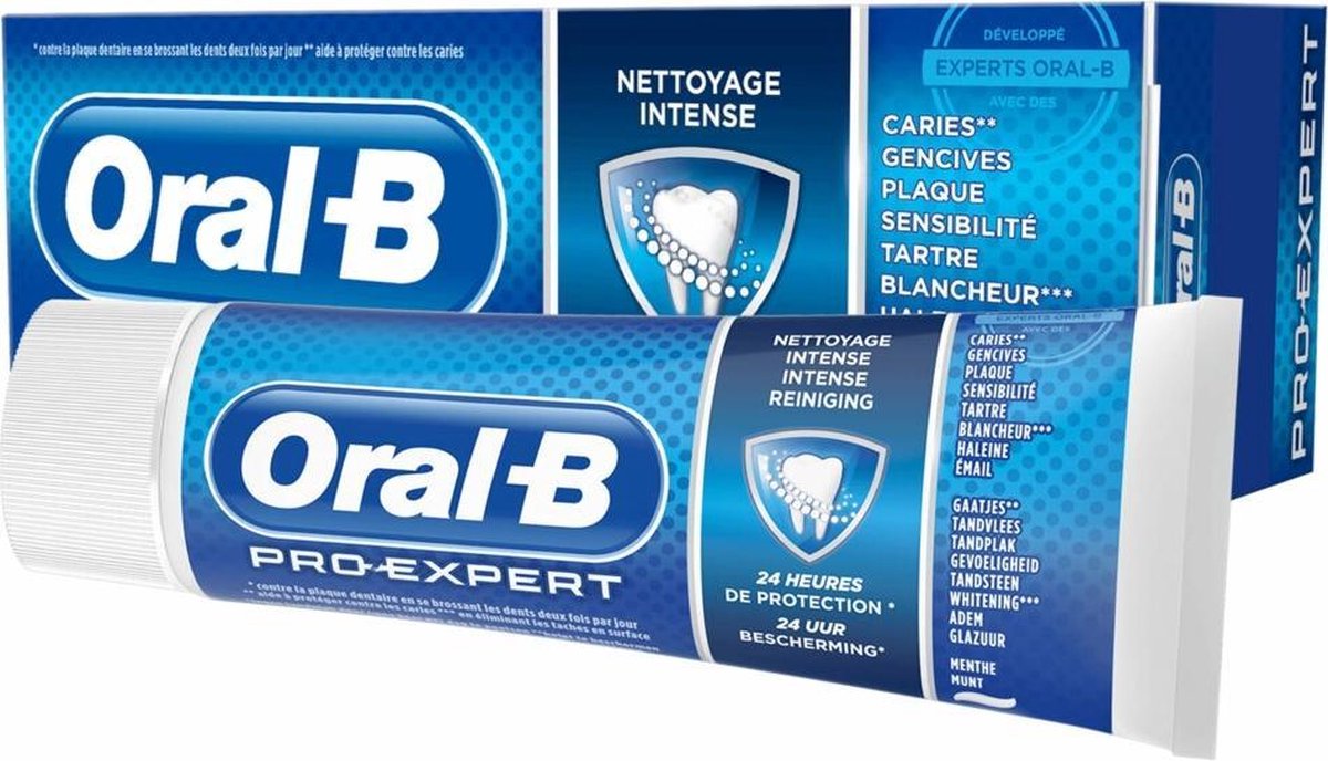 Oral-B Pro-Expert Intense Reiniging - Voordeelverpakking 12 x 75 ml - Tandpasta