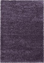 Modern hoogpolig vloerkleed Sydney - violet - 80x150 cm