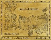 Pyramid Game of Thrones Antique Map  Poster - 50x40cm
