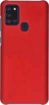 Effen Backcover Samsung Galaxy A21s hoesje - Rood
