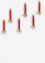 Sissy-Boy - Set van 6 Kerst ornamenten rode kaars