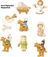 Kerststal Figuren Magnetisch | Kerst magneetjes | 8-delige Kerst Magneetset | Leuke Kerst figuren met Koningen