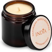 India Cosmetics Antidepressieve sojakaars met hennepolie – 100% natuurlijk, ideaal voor lichaamsmassage – patchouli-geur