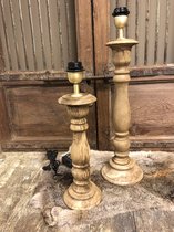 hard houten landelijke baluster lamp 45H 13B