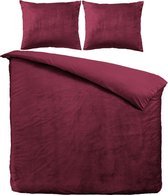 Velvet Couture Dekbedovertrek - 200x200/220 cm - Velvet Touch - Bordeaux