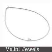 Velini jewels-OMEGA1.90-45 -925 Zilver gerodineerd Ketting- 45cm