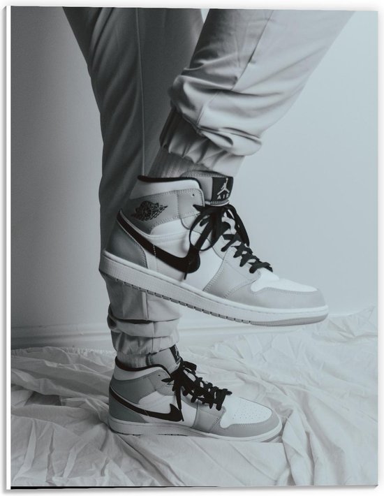 Forex - Nike Jordans (zwart/wit) - 30x40cm Foto op Forex | bol.com