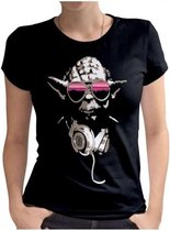 Merchandising STAR WARS - T-Shirt DJ Yoda Cool GIRL - Black (M)