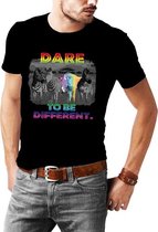 Anders dan anders shirt - T-shirt - Heren - Maat XL - Zwart