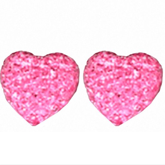 Clip oorbellen- kinderen- roze- hartje- Charme Bijoux