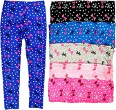 Meisjes legging 2-pack kinderlegging zwart/grijs maat 116/122