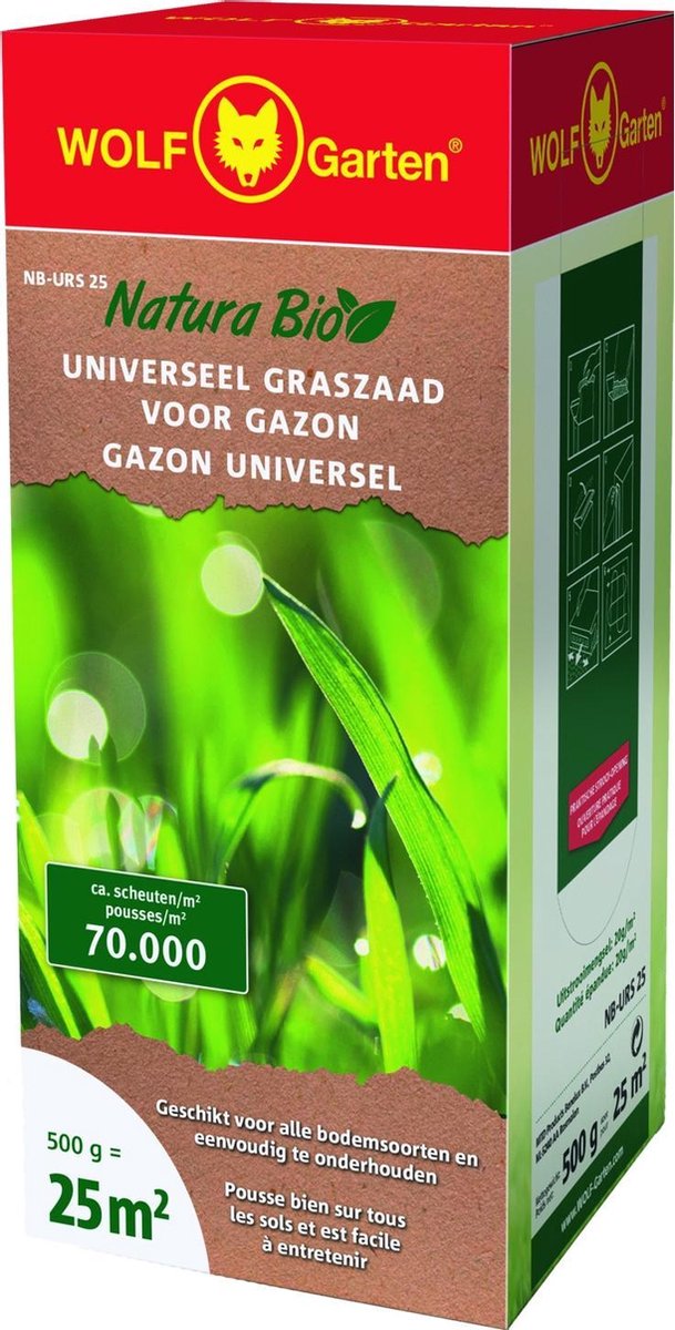 Wolf-Garten Natura Bio Graszaad Universeel - Graszaden - 500 g