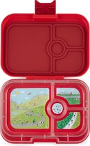 Yumbox Panino - lekvrije Bento box broodtrommel - 4 vakken - Wow red / Bike race