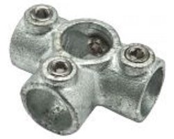 Steigerbuis Koppelstuk zwart kruis (4 buizen) Ø 28 mm