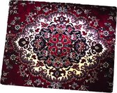 Muismat tapijt - perzisch - muismatten - 18 x 22 cm - mouse pad - mousepad - rood - zwart - wit - blauw