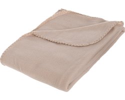 Atmosphera - Plaid - Fleece - Beige - 125 x 150 cm