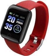 Belesy® - Smartwatch - Rood - Gratis extra zwarte polsband - Cadeau