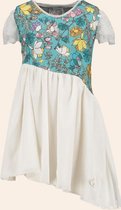 All Gems - Jurk Flowers blauw - feestjurk met tule en bloemen print - mt 92