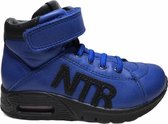 Naturino velcro elastiek hoge sneakers met luchtkussen Bart blauw zwart Mt 24