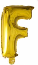 Letter ballon F 32 inch, 80 cm zilver of goudkleurig kindercrea