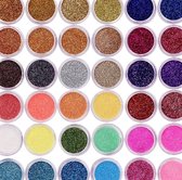 Set van 20 potjes glitter in verschillende kleuren - Sparkolia - nail art nagel styling