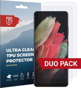 Rosso Screen Protector Ultra Clear Duo Pack Geschikt voor Samsung Galaxy S21 Ultra | Folie | 2 Stuks