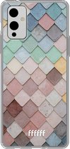 6F hoesje - geschikt voor OnePlus 9 -  Transparant TPU Case - Colour Tiles #ffffff