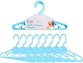 FIRST STEPS - kunststof baby of kinder kledinghangers - 8 stuks - blauw
