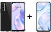 Huawei P40 Lite 5G hoesje case shock proof transparant hoesjes cover hoes - Hoesje huawei p40 lite 5g - 1x Huawei P40 Lite 5g Screenprotector screen protector