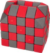 Magnetische blokken JollyHeap® - Magnetic blocks - blokken - educatief speelgoed - grijs/rood