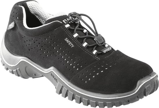 Uvex Motion Style Halbschuhe S1 69898 Schwarz, Silber (69898)-43 (Weite 11)