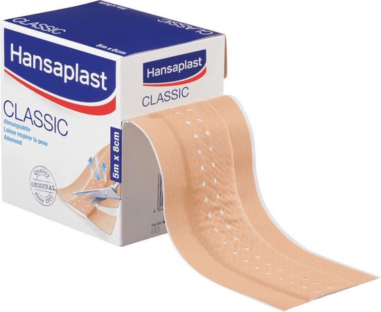 vieren verkoper maart Hansaplast® Classic-pleister, luchtdoorlatend, voor normale huid, 5m/rol  breedte 40 mm | bol.com