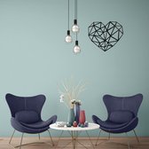 Drart - Metalen hart 70 cm x 60 cm - metalen wanddecoratie - metal Heart