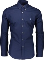 Polo Ralph Lauren  Overhemd Blauw Getailleerd - Maat S - Heren - Never out of stock Collectie - Katoen