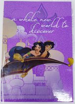 DISNEY ALADDIN NOTITIE SCHRIFT MET GLITTERS - A WHOLE NEW WORLD TO DISCOVER - YASMINE - MAGIC CARPET