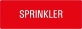 Brandbestrijding sprinkler sticker 105 x 37 mm