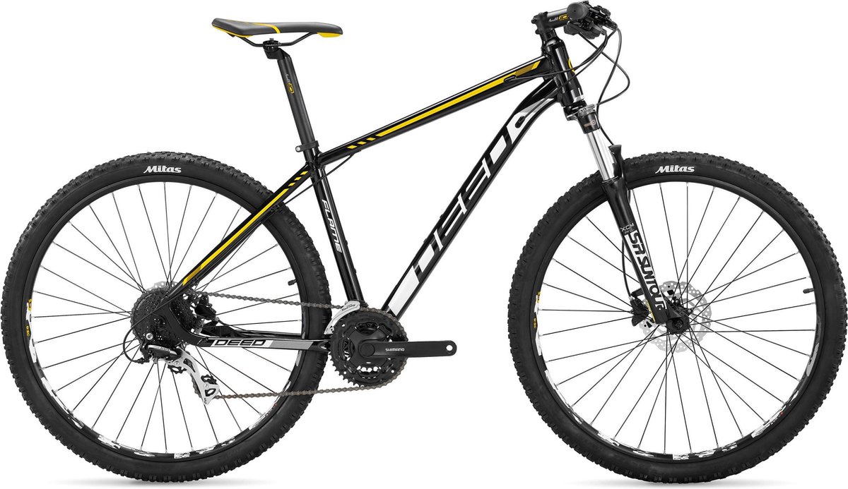 DEED FLAME 296 MTB 29 INCH H40 21 SPEED BLACK YELLOW