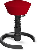 Aeris Swopper Comfort (microvezel) - Ergonomische bureaustoel - gliders -zwart frame - zwart veer - bekleding rood