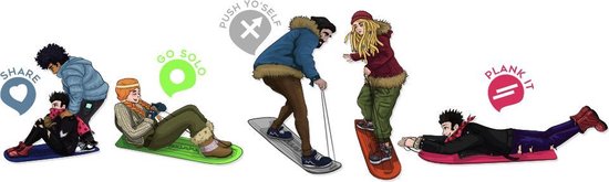 AXISKI | Slee, Ski-board & Sandboard met koord | Multi-terrein | Multi-positie | Blauw - Axiski