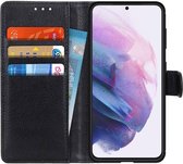 Hoesje met Pasjes Book Case Kunstleer Zwart Geschikt voor Samsung Galaxy S21 Plus