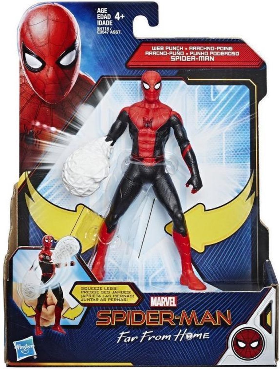 Figurine en carton Spiderman tisse sa toile d'araignée Hauteur 116 cm