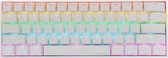 Anne Pro 2 - Qwerty - Mechanisch Gaming Toetsenbord 60% - RGB - Bluetooth - Mechanical Gaming Keyboard - Gateron Blue Switch - Wit Kleur