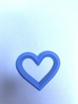 bijtring hart poeder blauw | siliconen bijtspeelgoed | baby bijtring | 0-2 jaar | bij doorkomende tandjes | kraamcadea