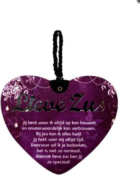 Coeur D Amour Chere Soeur Avec Un Texte Accrocheur Mdf 14x17 Cadeau Bol Com