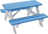 SenS-Line - Kindertafel Mickey Blauw/Wit - Picknicktafel Voor buiten - FSC 100 % Grenenhout- L 90 x B 90 x H 55 cm