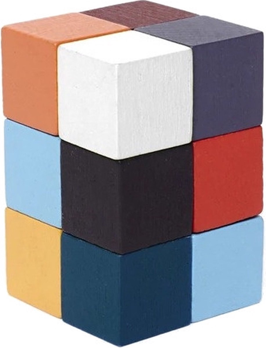 Kikkerland 3d-puzzel Elasti Cube 6 X 4 Cm Hout