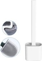 ABC | Toilet Borstel | Wit | Toilet Brush | Rubber | Siliconen | Hygiënisch | Reiniger | WC Borstel | Universeel | New Design