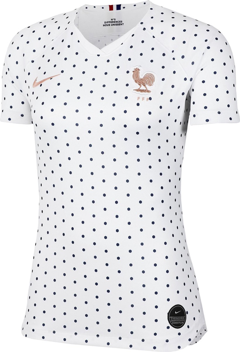 Nike - Frankrijk- Dames Uitshirt - Wit - Maat M
